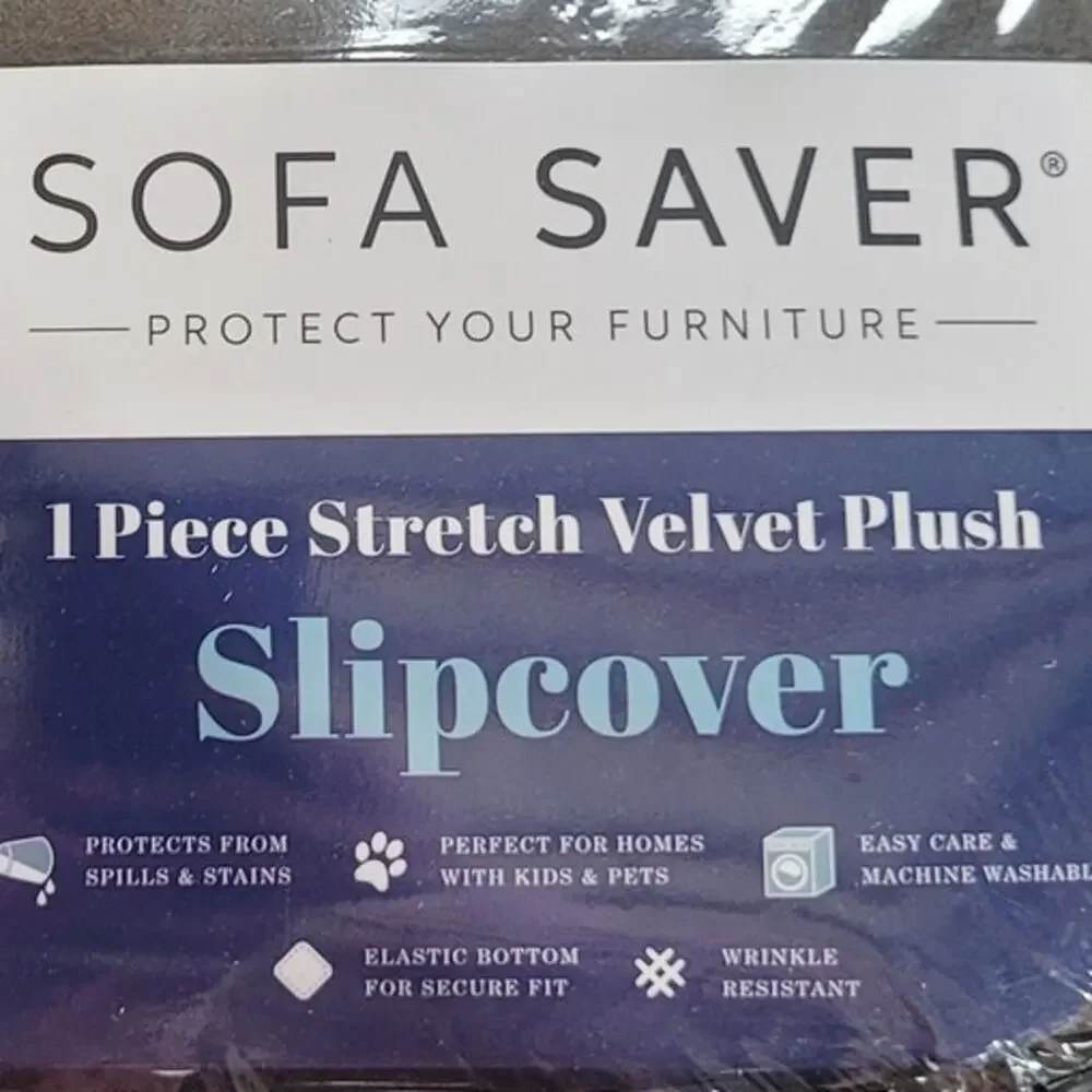 Sofa Saver Armchair Velvet Plush Slipcover, Walnut, 1 PC (Fits Chair Up to 48